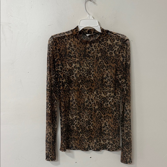 Free Kisses Brown Leopard Long Sleeve Top - Picture 1 of 2